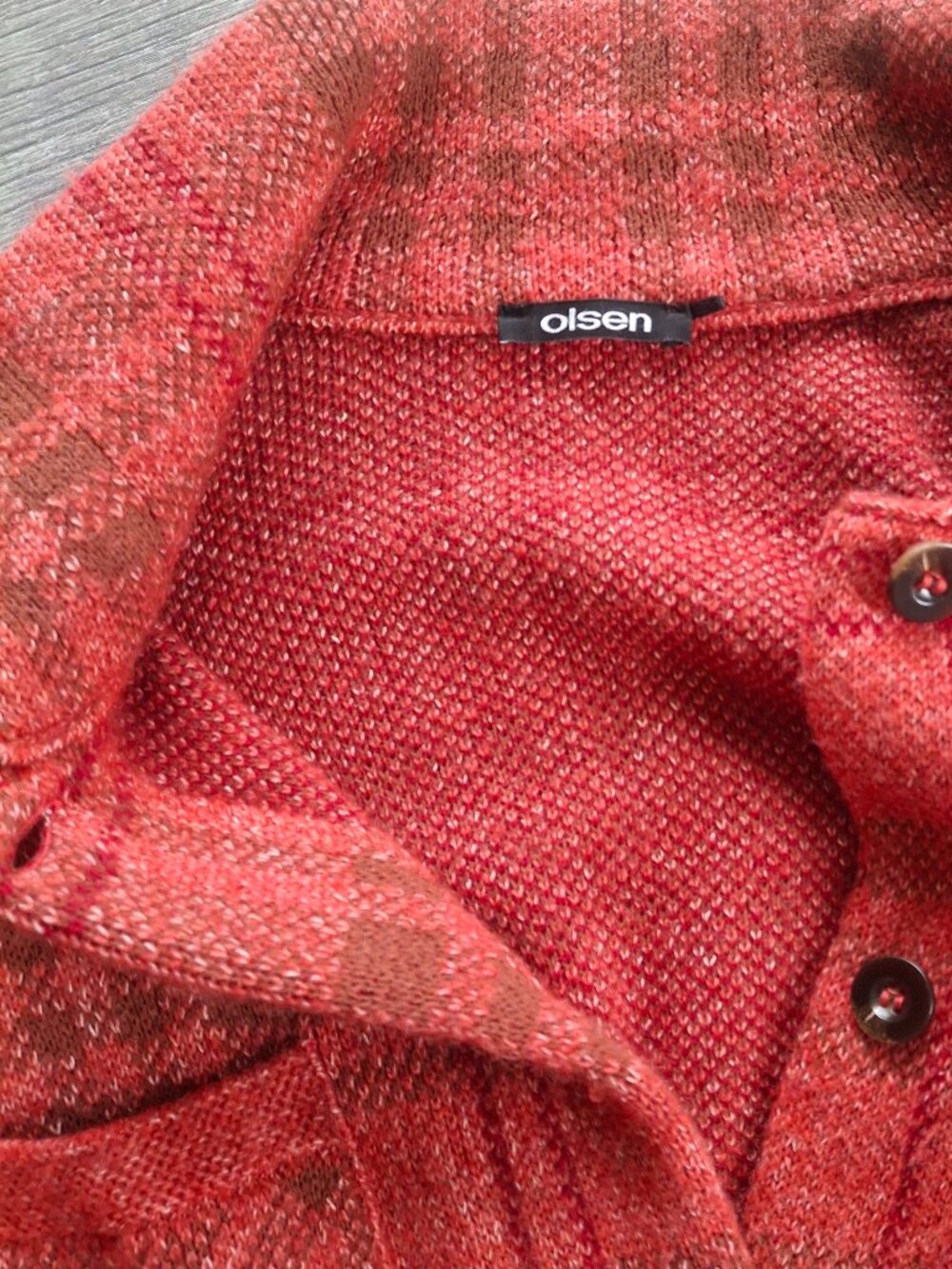 Olsen wool sweater in orange red XL womens